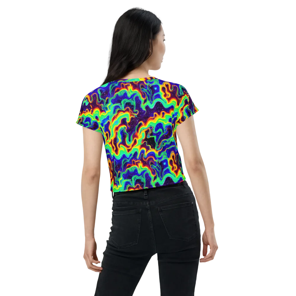 Hypercosm on Crop Tee — Back