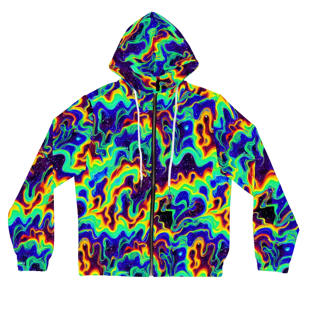 Hypercosm on Women's Full-Zip Hoodie — Front