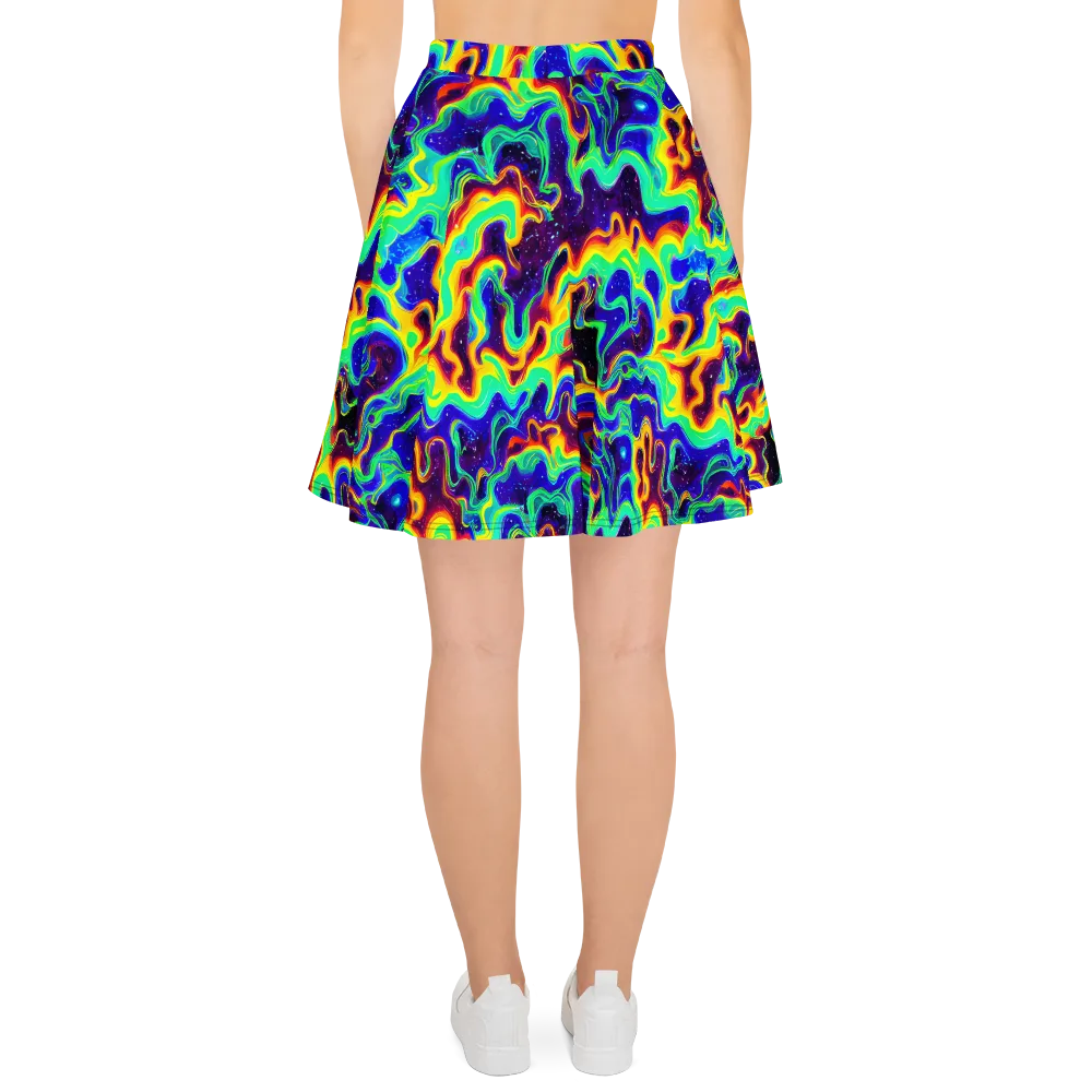 Hypercosm on Skater Skirt — Back