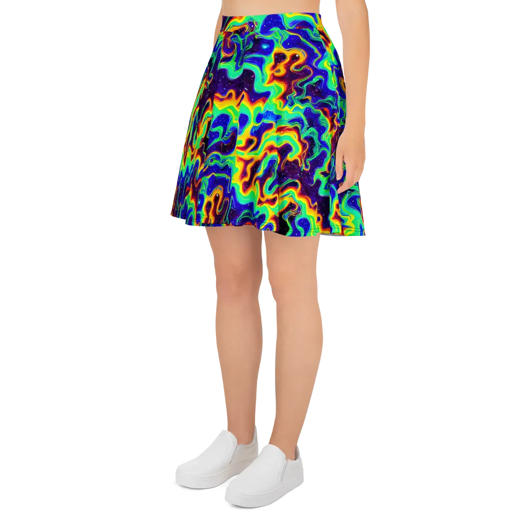 Hypercosm on Skater Skirt — Left
