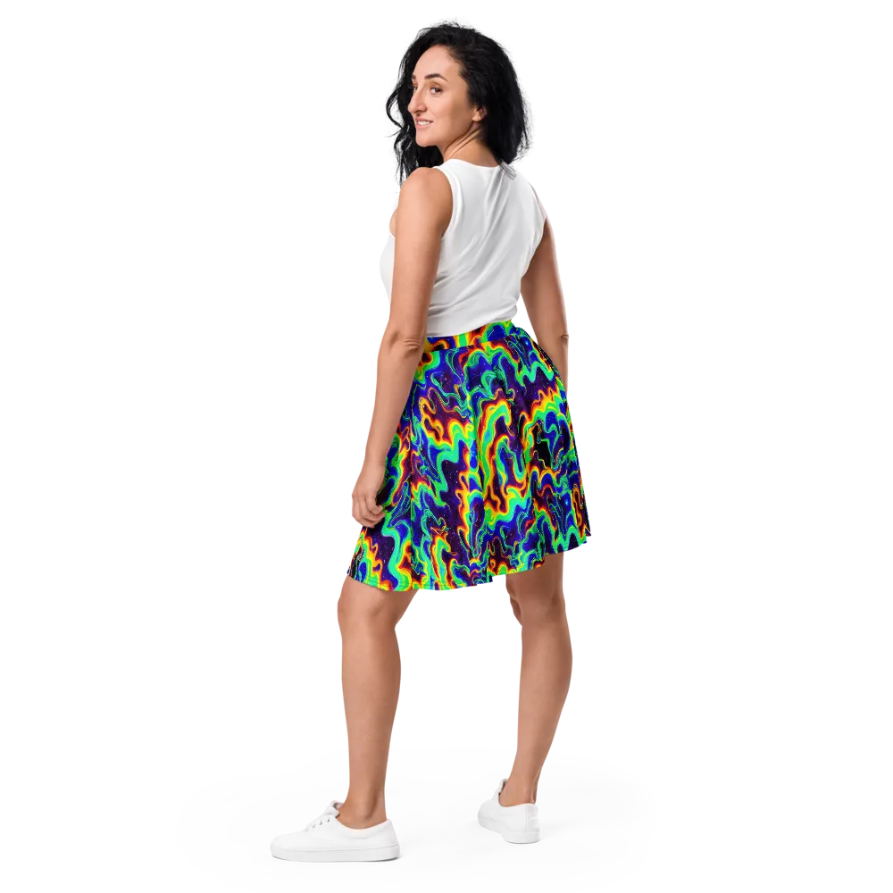 Hypercosm on Skater Skirt — Back