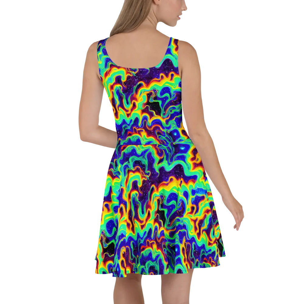 Hypercosm on Skater Dress — Back