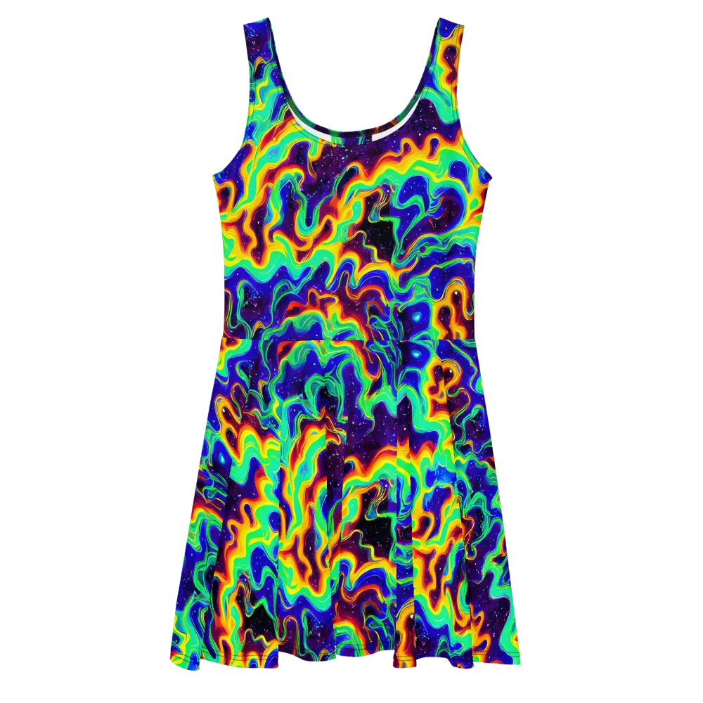 Hypercosm on Skater Dress — Front