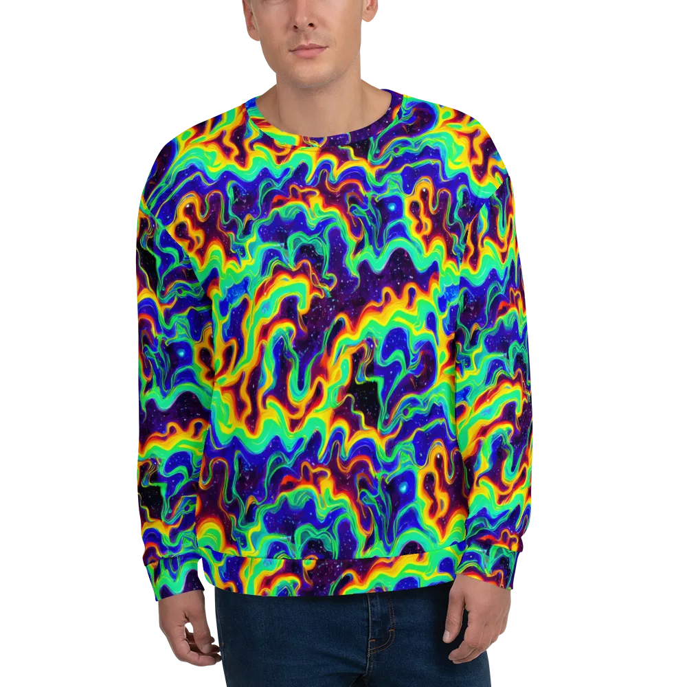 Hypercosm on Sweatshirt — Front
