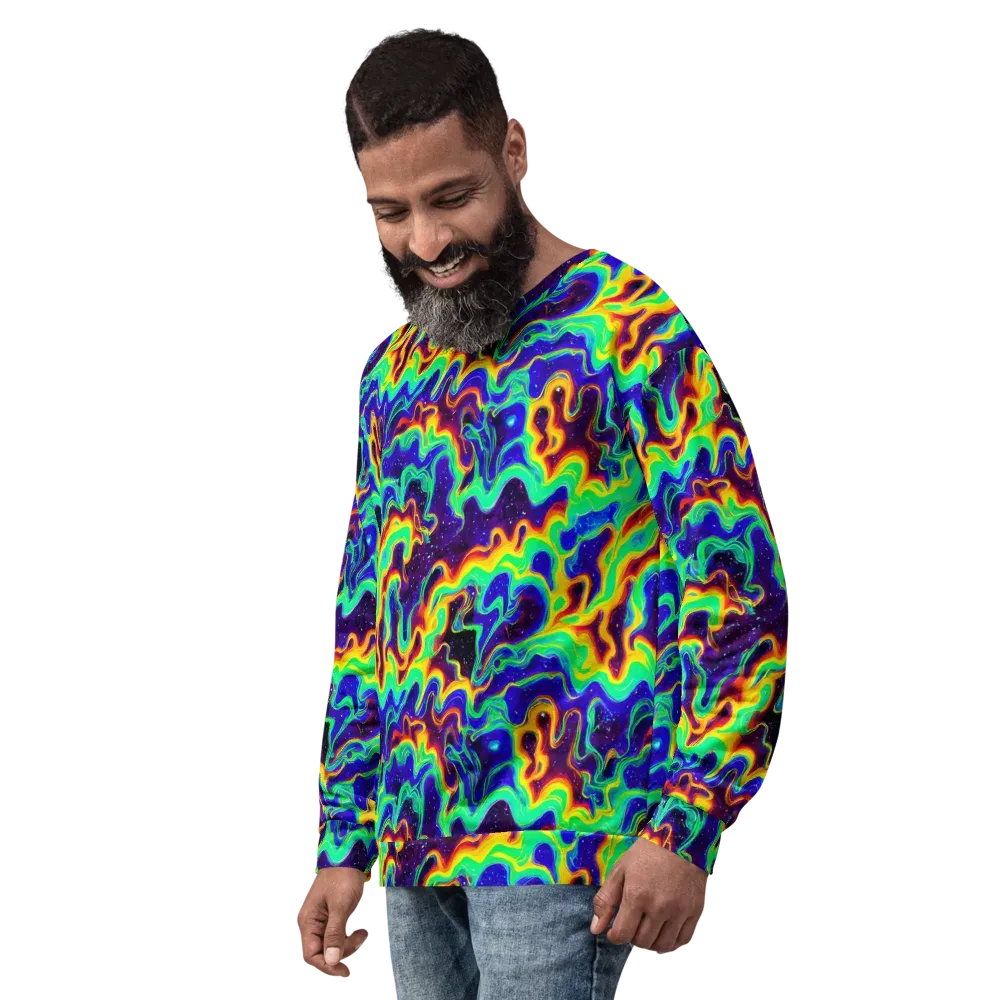 Hypercosm on Sweatshirt — Left Front