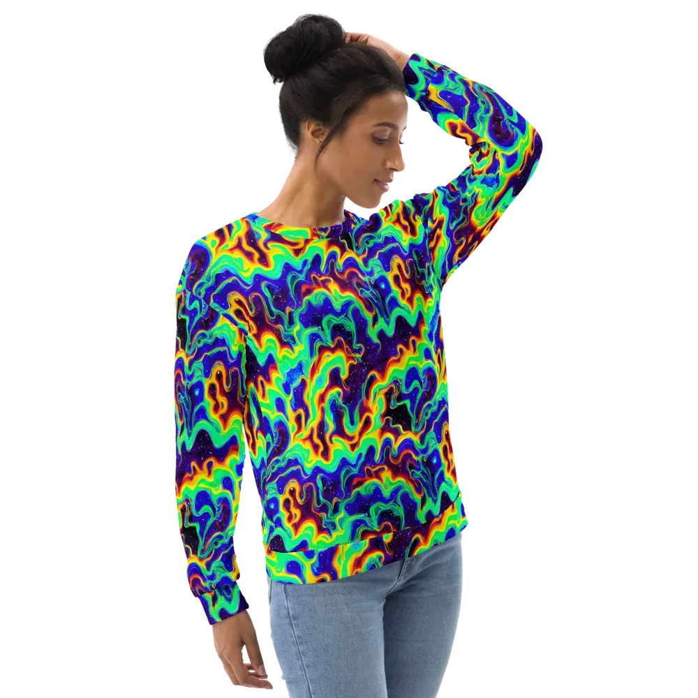 Hypercosm on Sweatshirt — Right Front