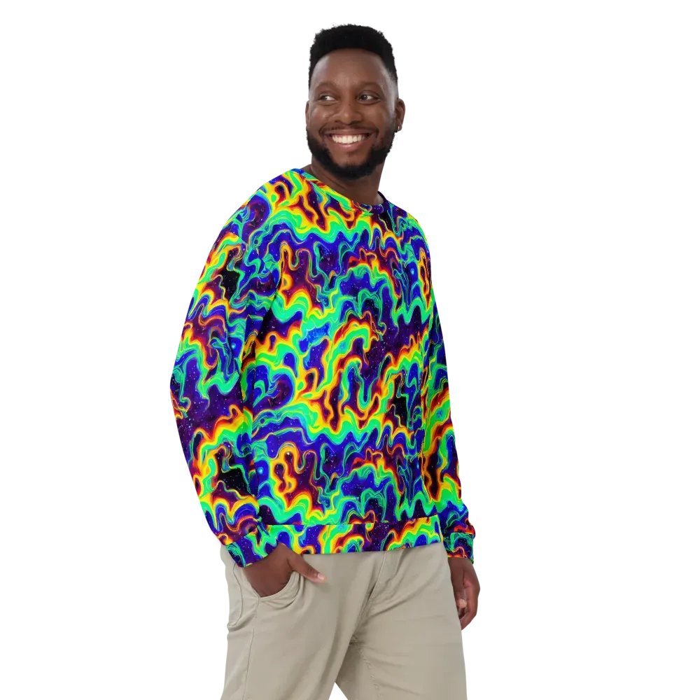 Hypercosm on Sweatshirt — Front
