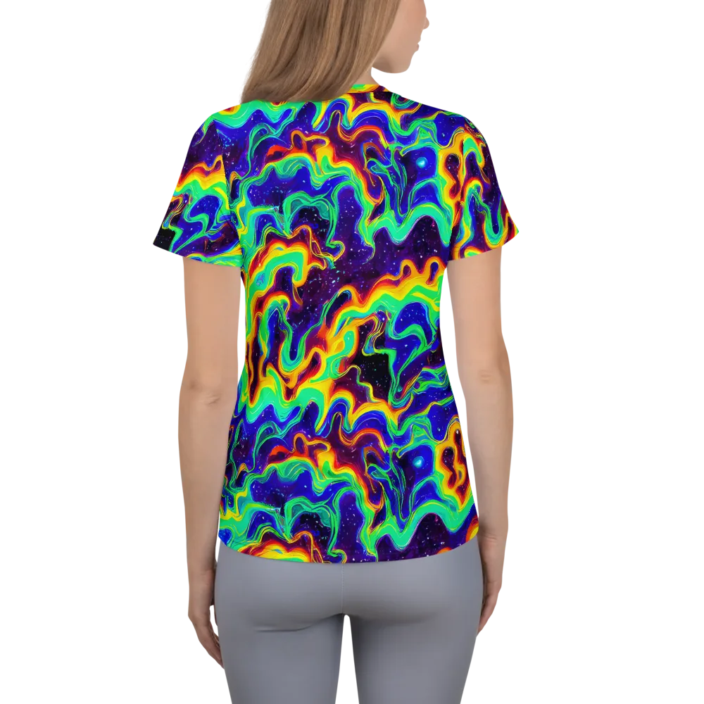 Hypercosm on Women's Athletic T-Shirt — Back