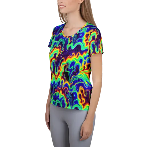 Hypercosm on a Women's Athletic T-Shirt