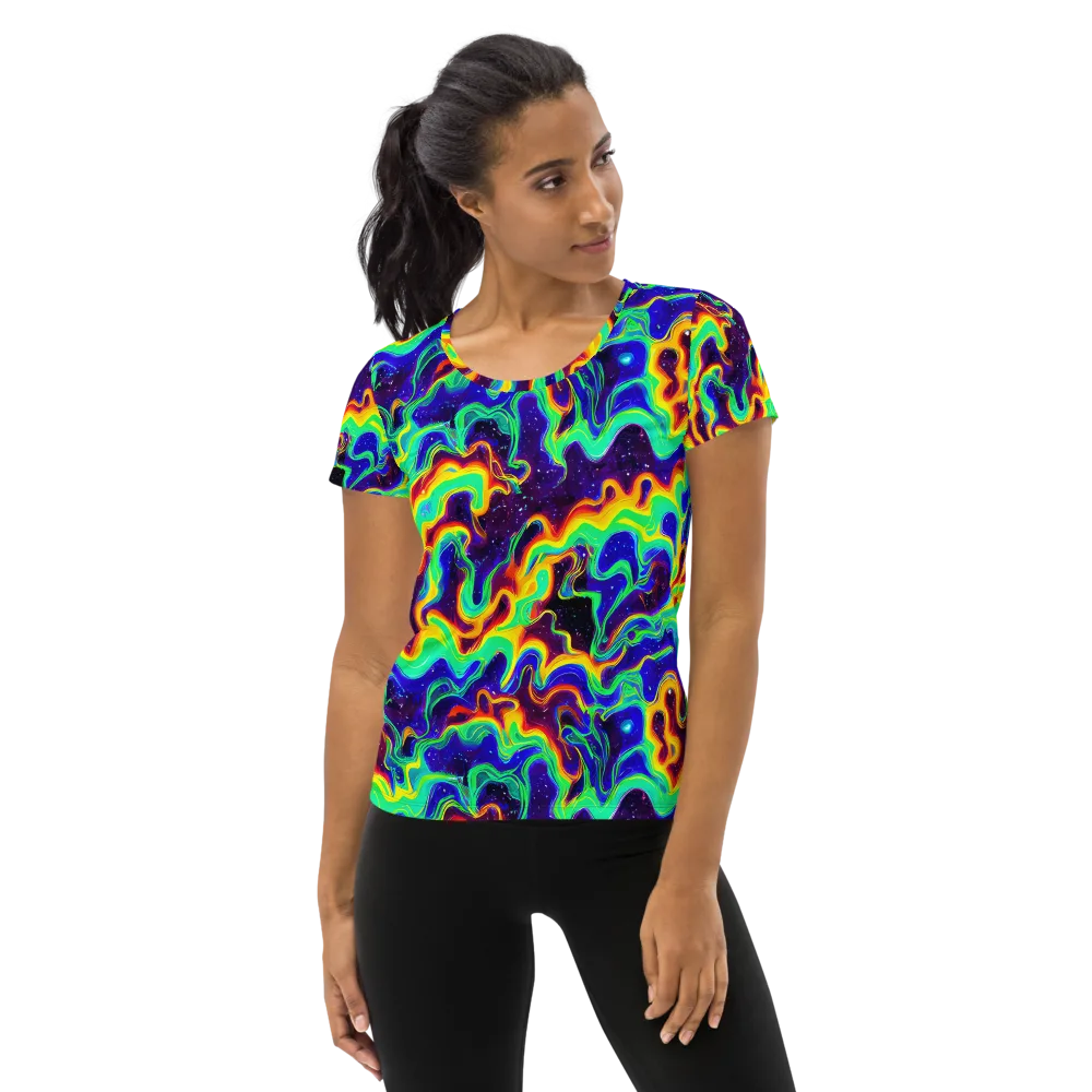 Hypercosm on Women's Athletic T-Shirt — Front