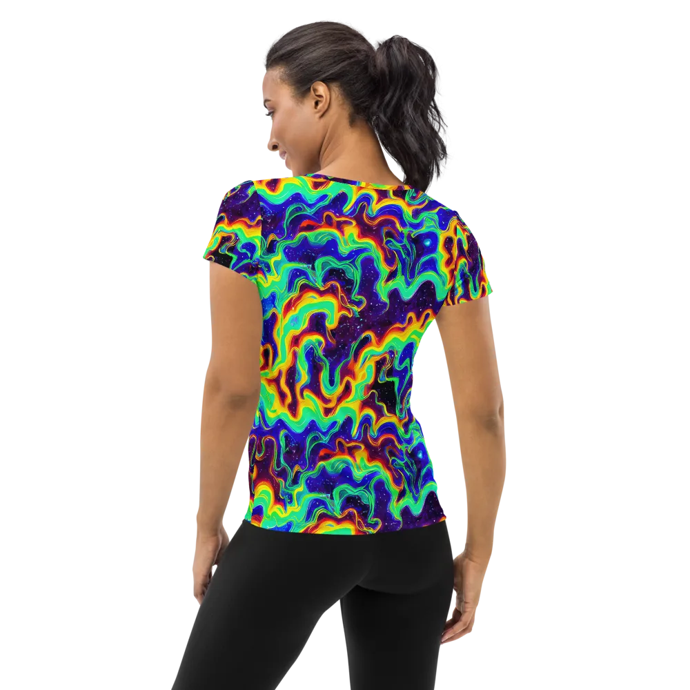 Hypercosm on Women's Athletic T-Shirt — Back
