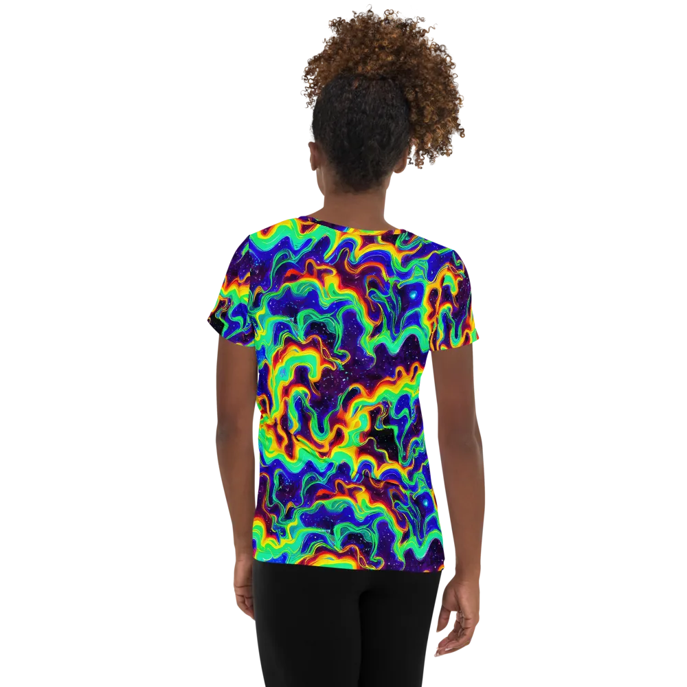 Hypercosm on Women's Athletic T-Shirt — Back