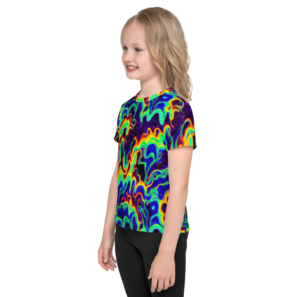 Hypercosm on Kids Crew Neck T-Shirt — Left