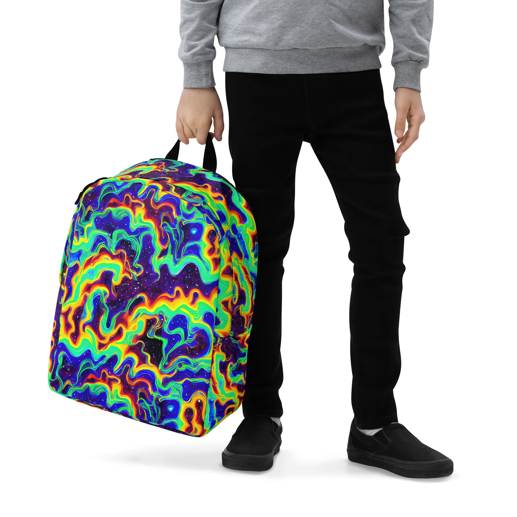 Hypercosm on Minimalist Backpack — Zoomed-in