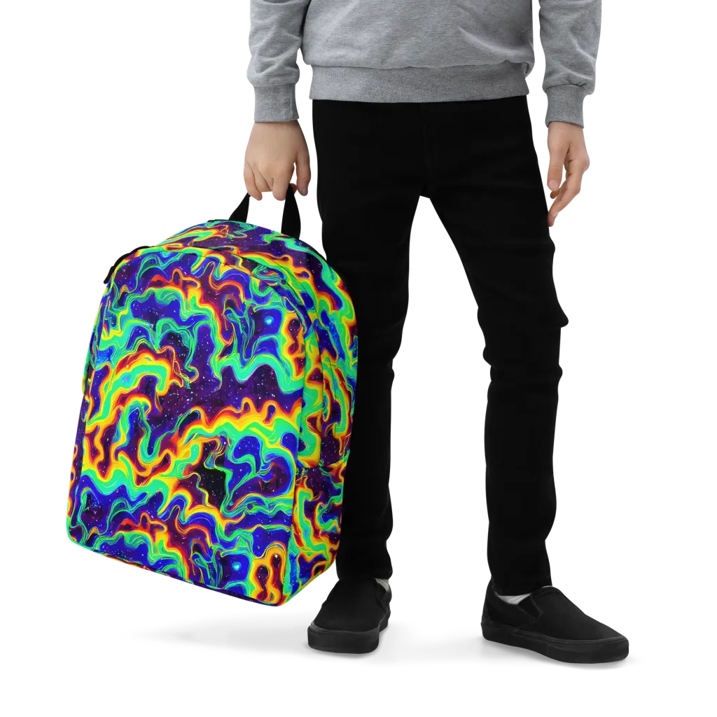 Hypercosm on Minimalist Backpack — Zoomed-in