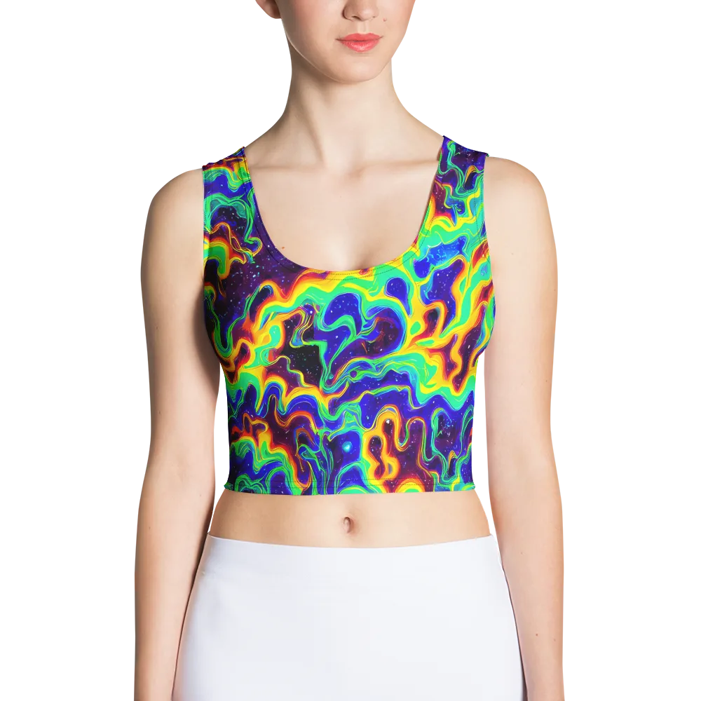 Hypercosm on Crop Top — Front