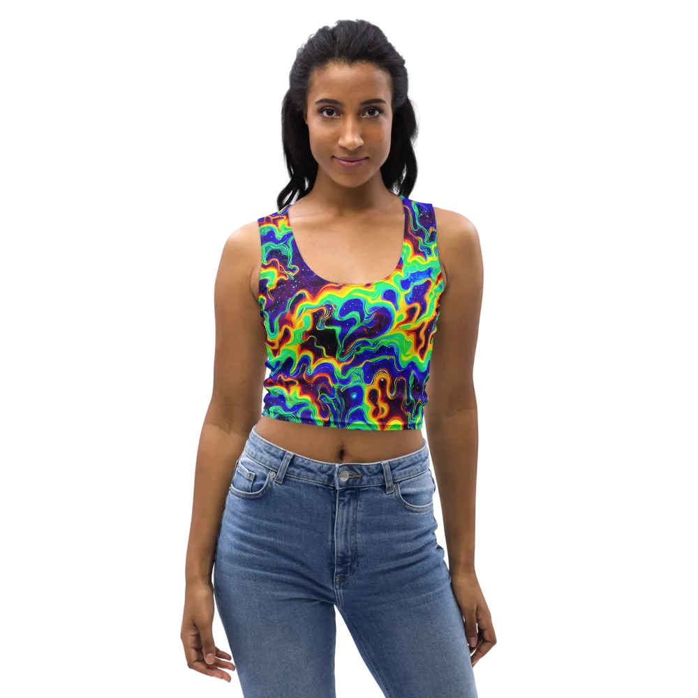 Hypercosm on Crop Top — Front