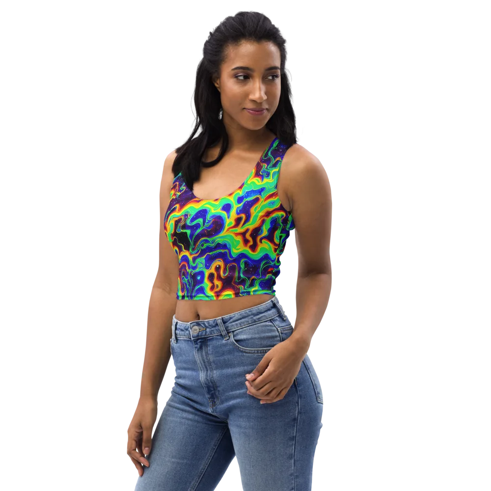Hypercosm on Crop Top — Left Front