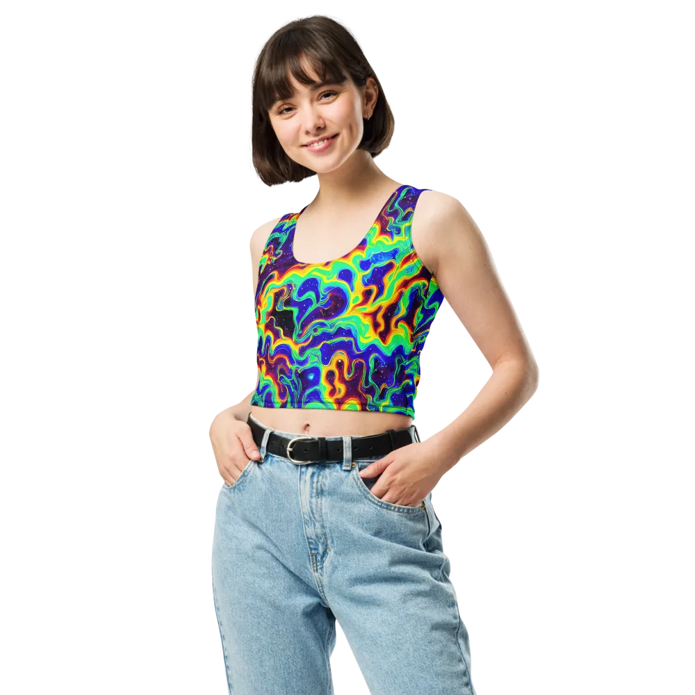 Hypercosm on Crop Top — Front