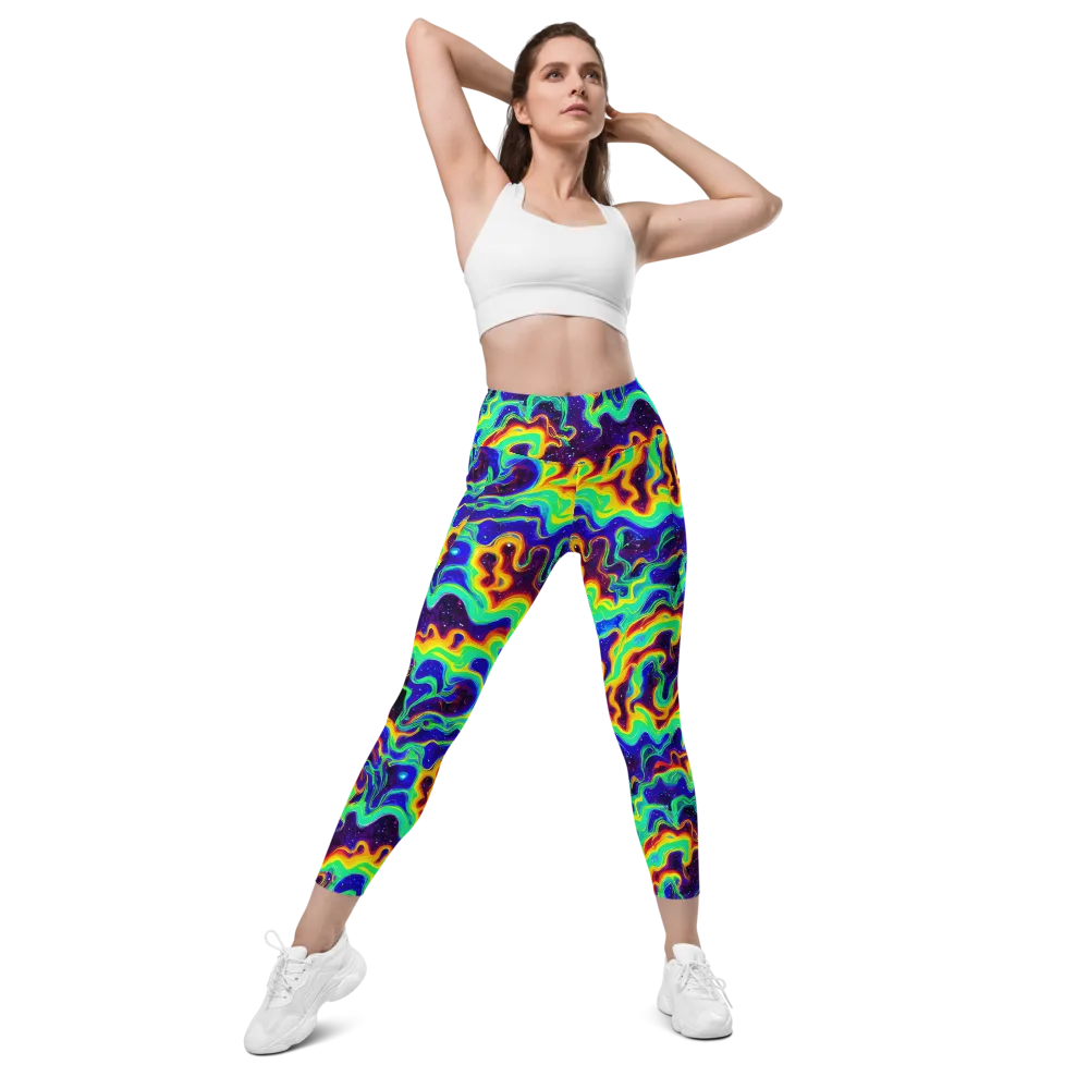 Hypercosm on Leggings with Pockets — Front