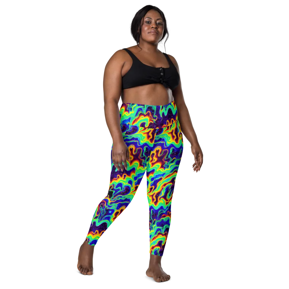 Hypercosm on Leggings with Pockets — Front