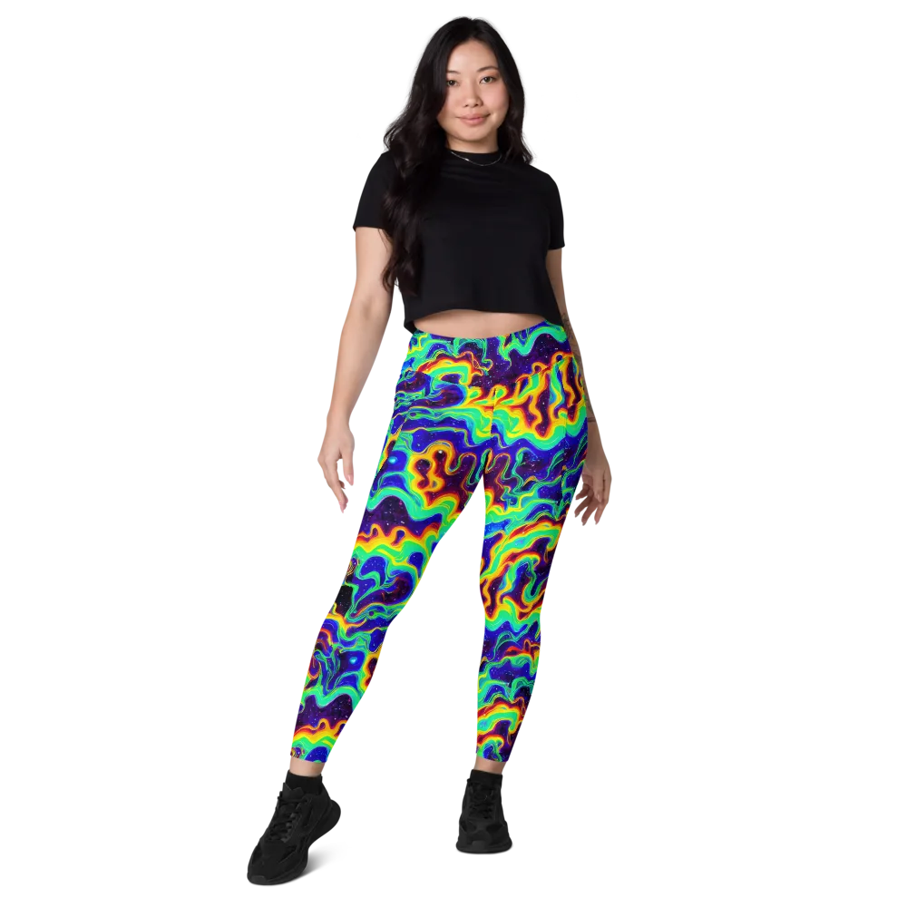 Hypercosm on Leggings with Pockets — Front
