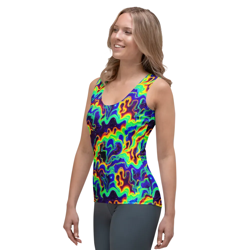 Hypercosm on Women's Tank Top — Left Front