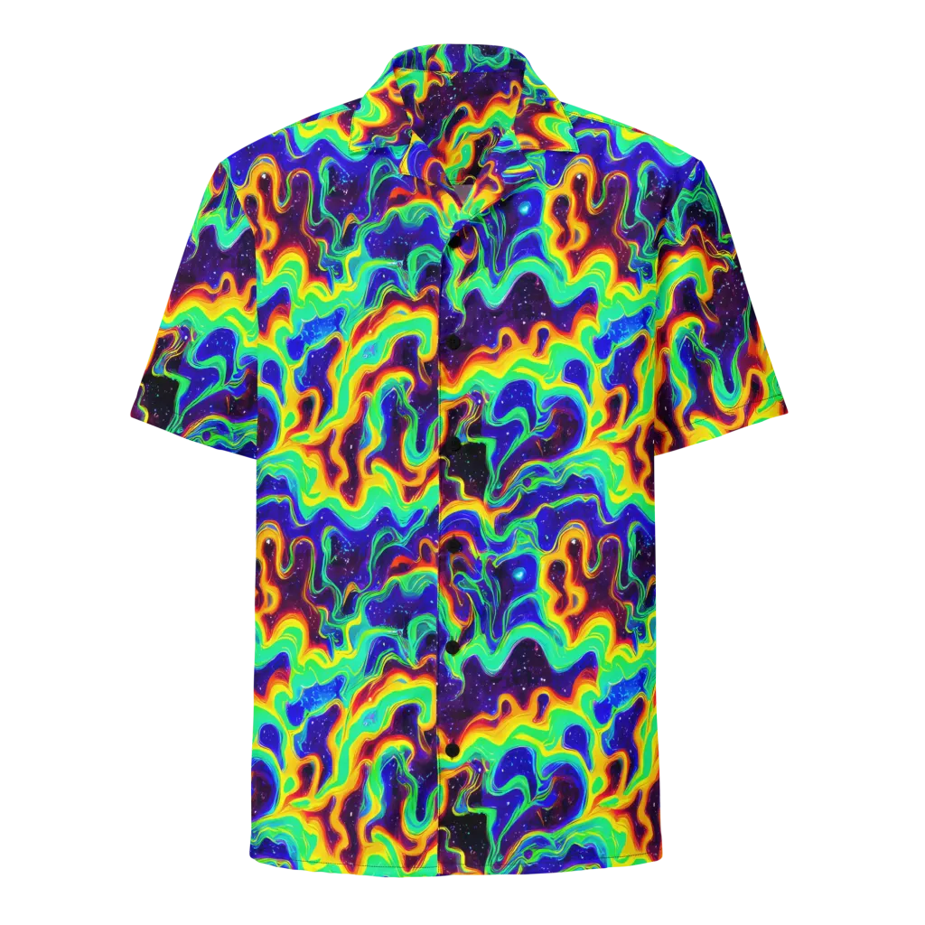 Hypercosm on Button Shirt — Front