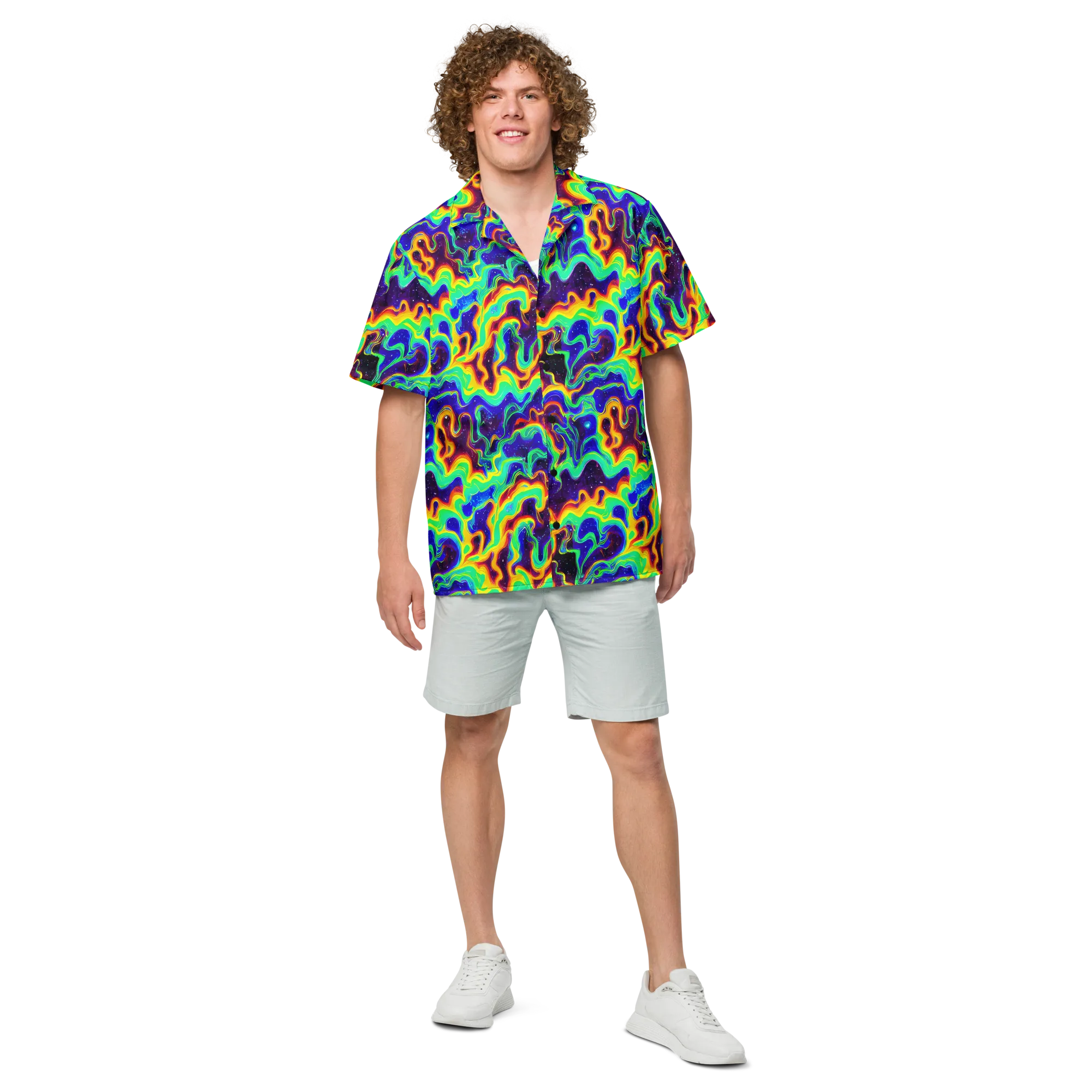 Hypercosm on Button Shirt — Front