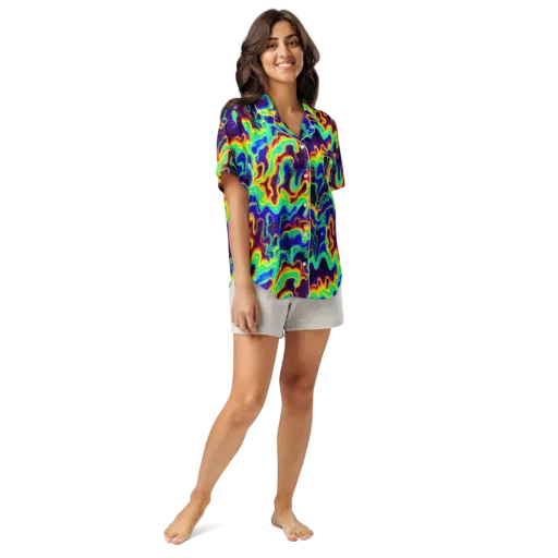 Hypercosm on a Women's Short Sleeve Pajama Top