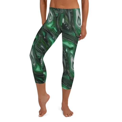 Malachite Current on a Capri Leggings