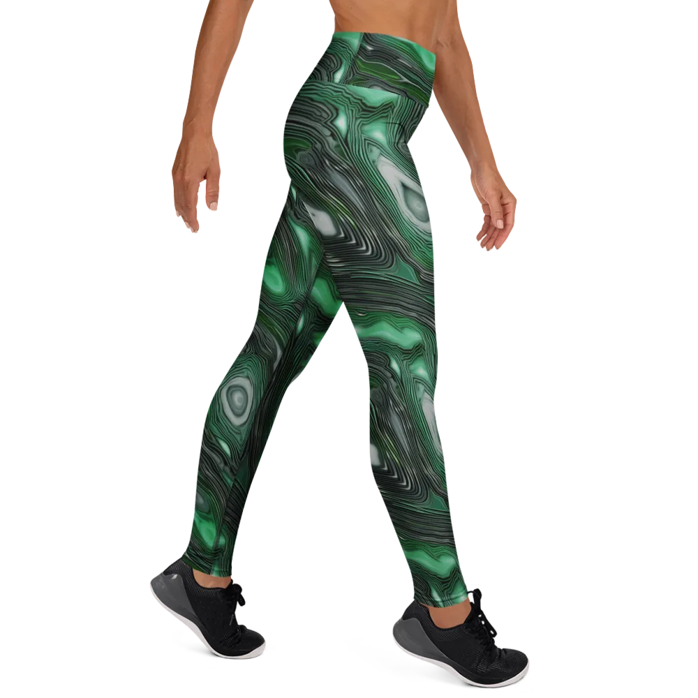 Malachite Current on Yoga Leggings — Right