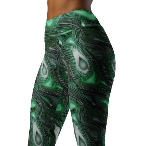 Malachite Current on a Yoga Leggings