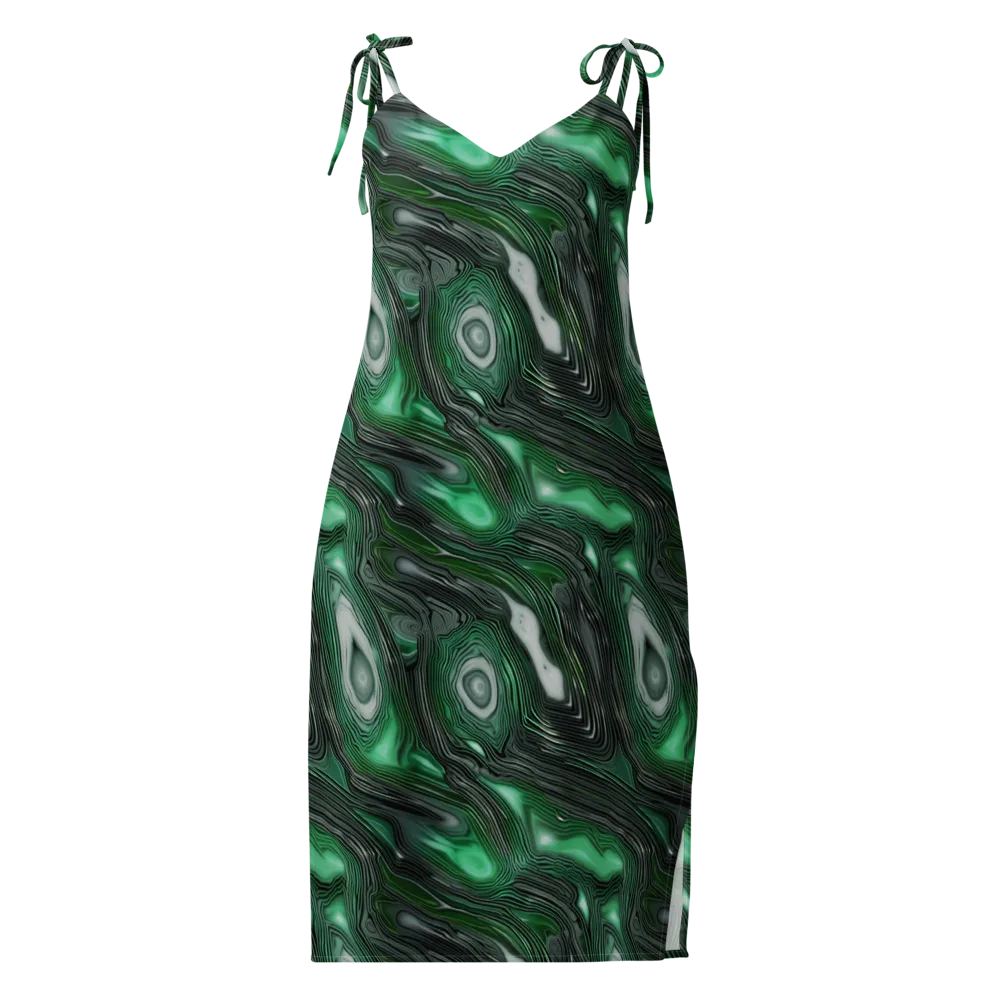 Malachite Current on Slip Dress — Front