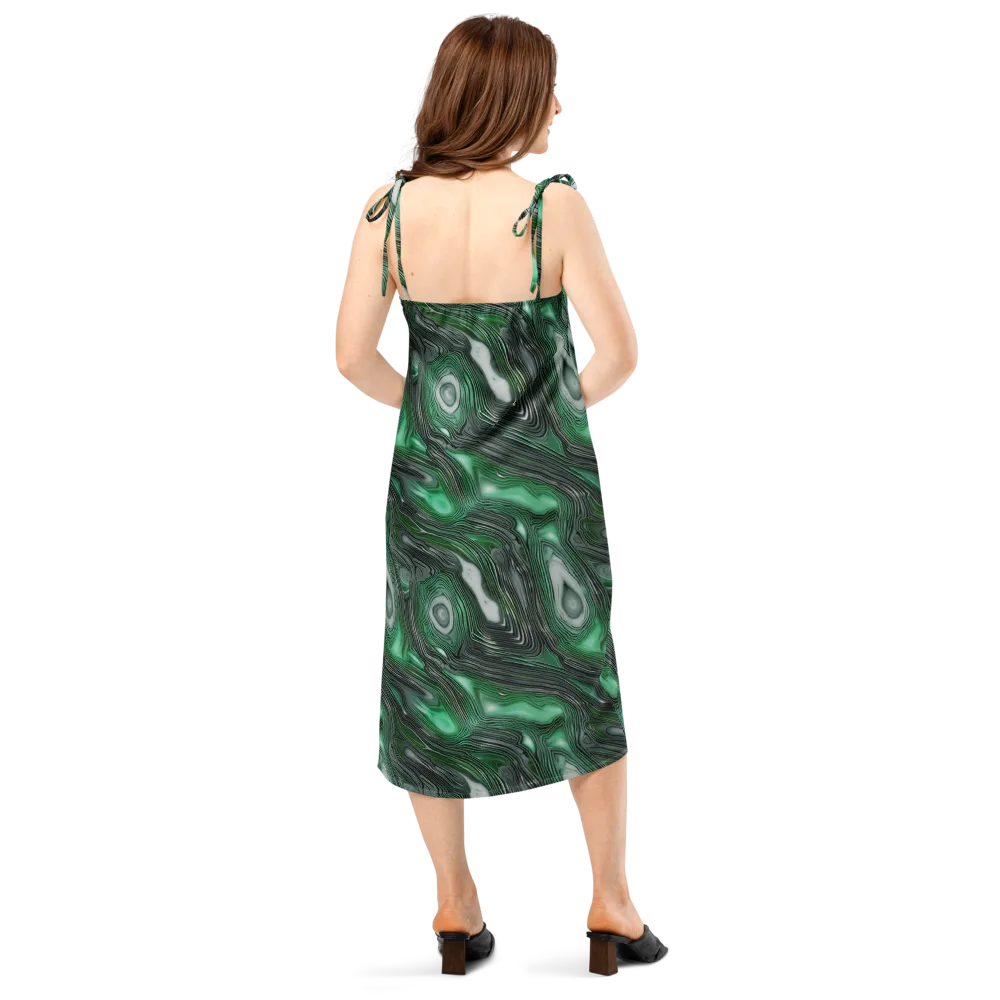 Malachite Current on Slip Dress — Back