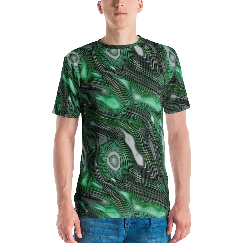 Malachite Current on Men's Crew Neck T-Shirt — Front
