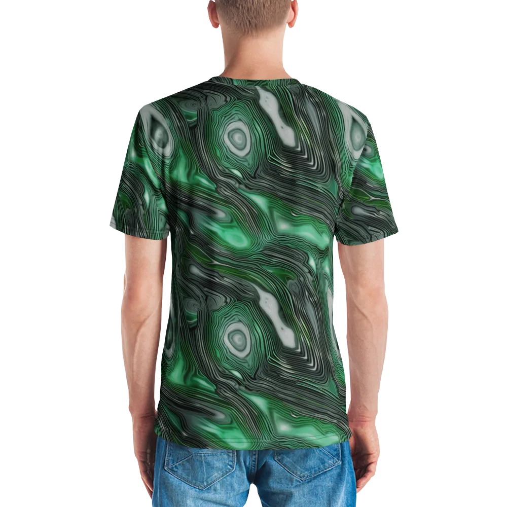 Malachite Current on Men's Crew Neck T-Shirt — Back