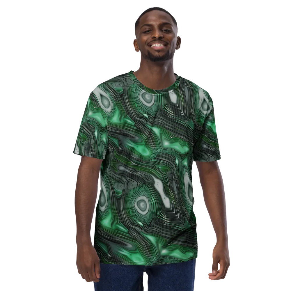 Malachite Current on Men's Crew Neck T-Shirt — Front