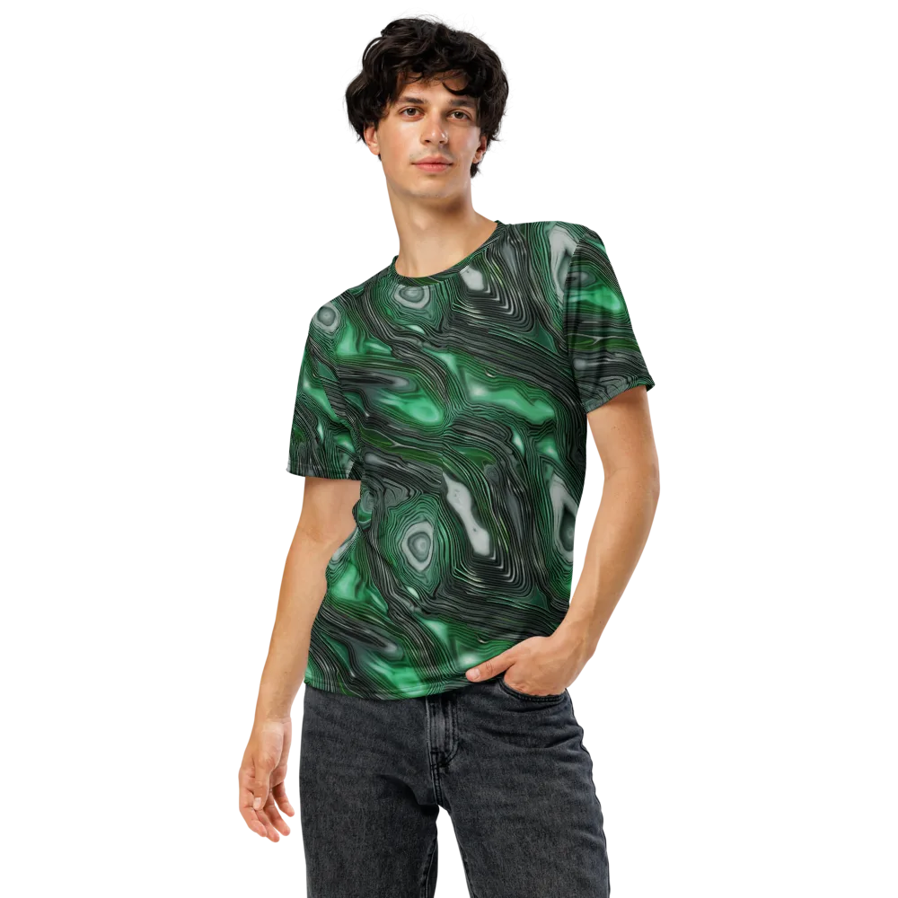 Malachite Current on Men's Crew Neck T-Shirt — Front