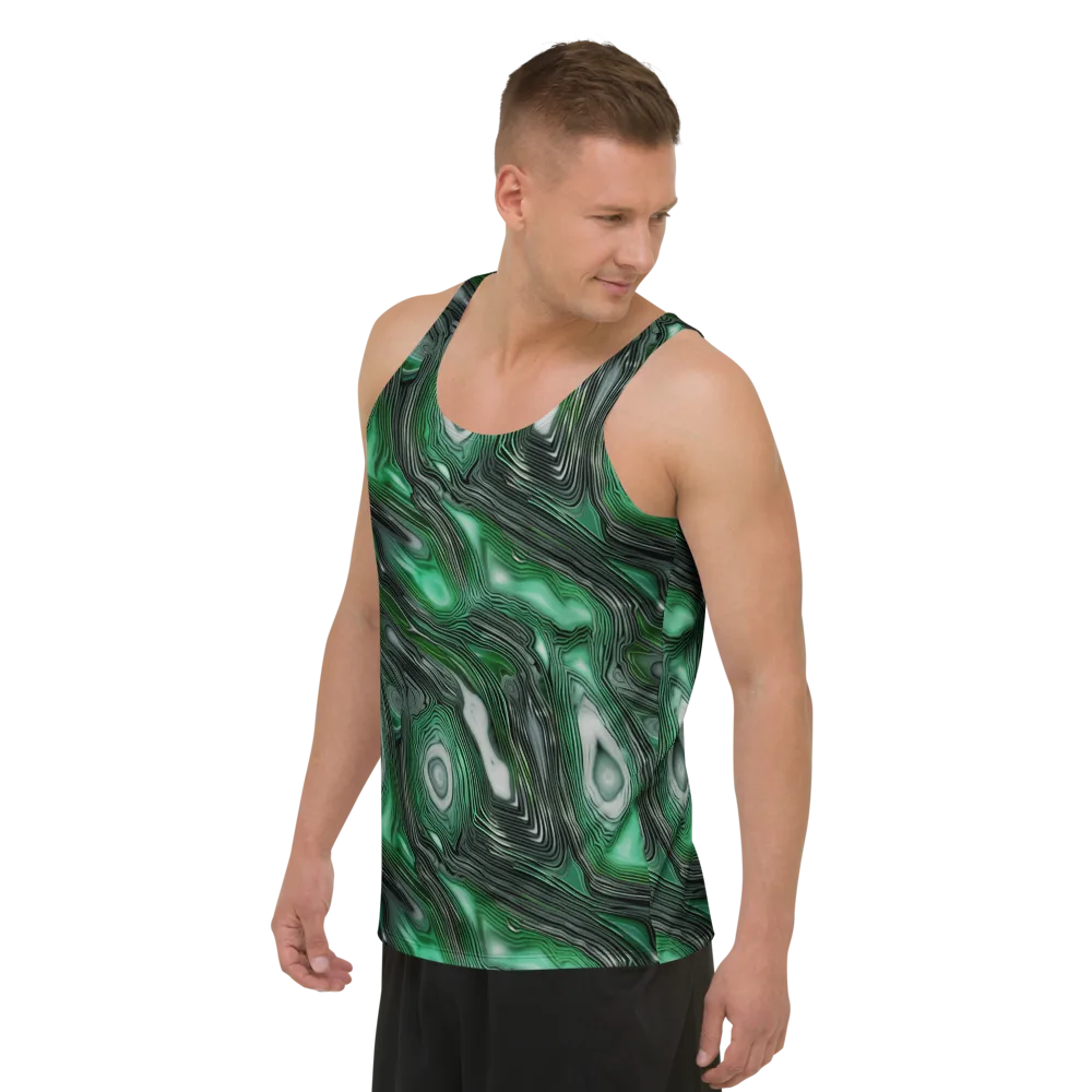 Malachite Current on Men's Tank Top — Left Front