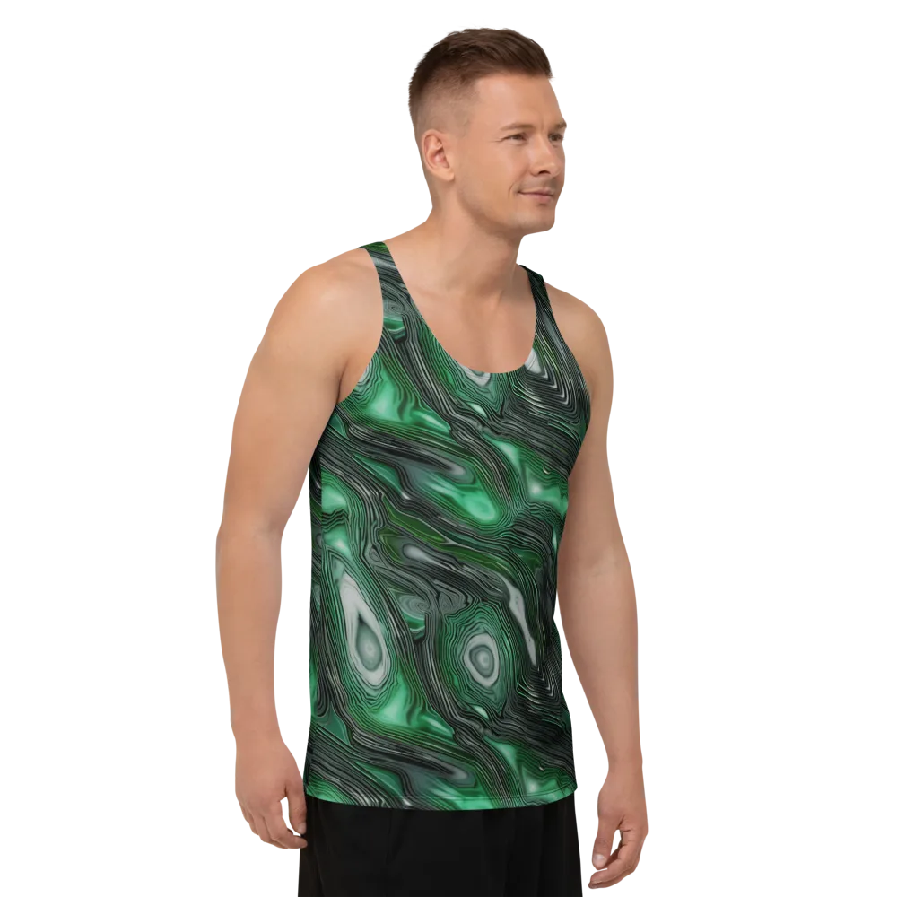 Malachite Current on Men's Tank Top — Right Front