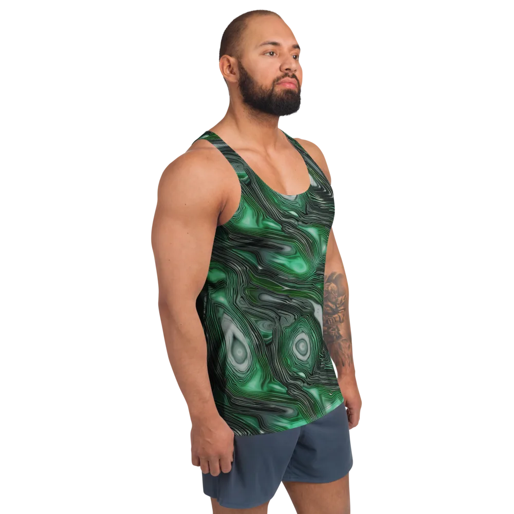 Malachite Current on Men's Tank Top — Right Front