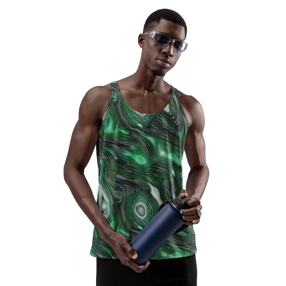 Malachite Current on Men's Tank Top — Front