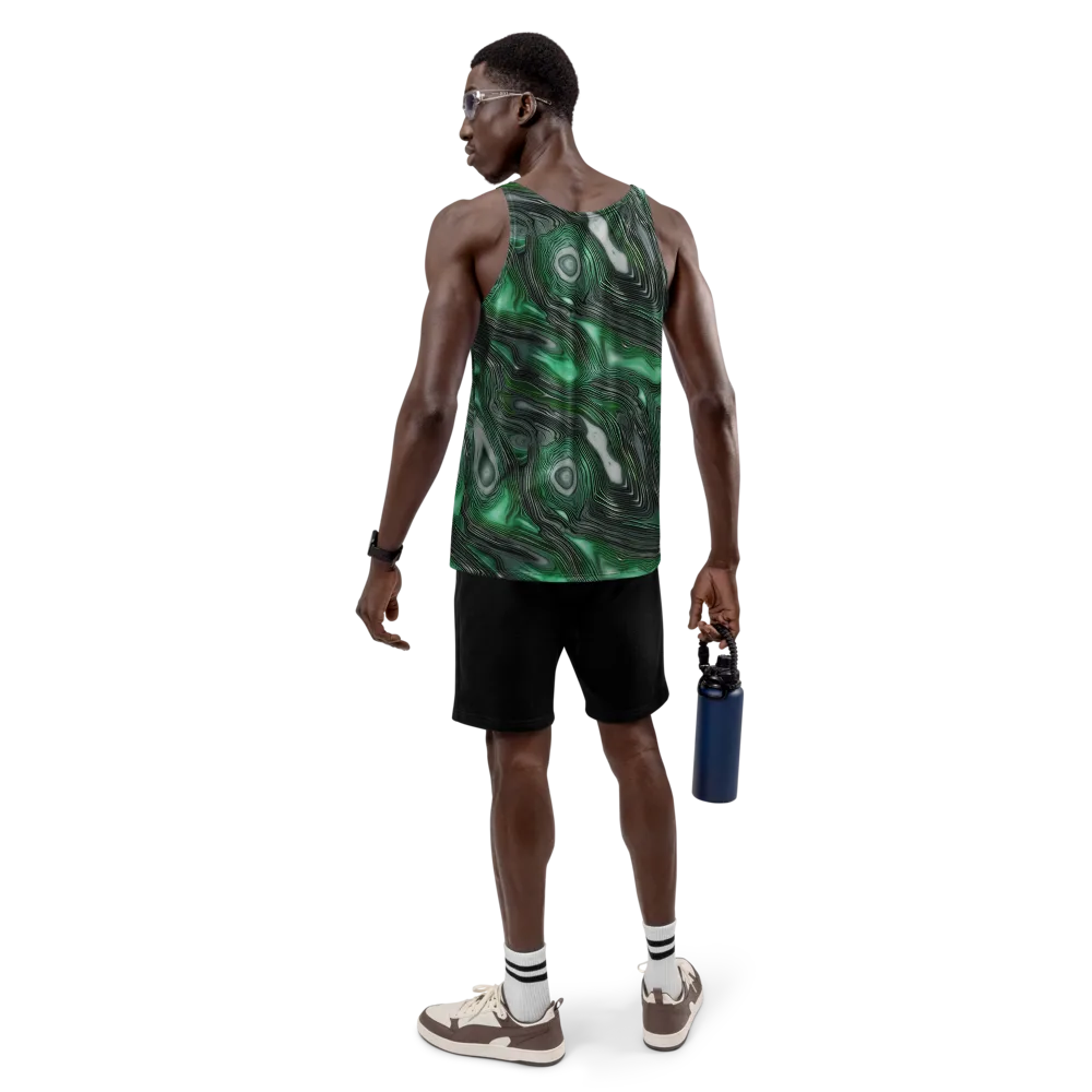 Malachite Current on Men's Tank Top — Back