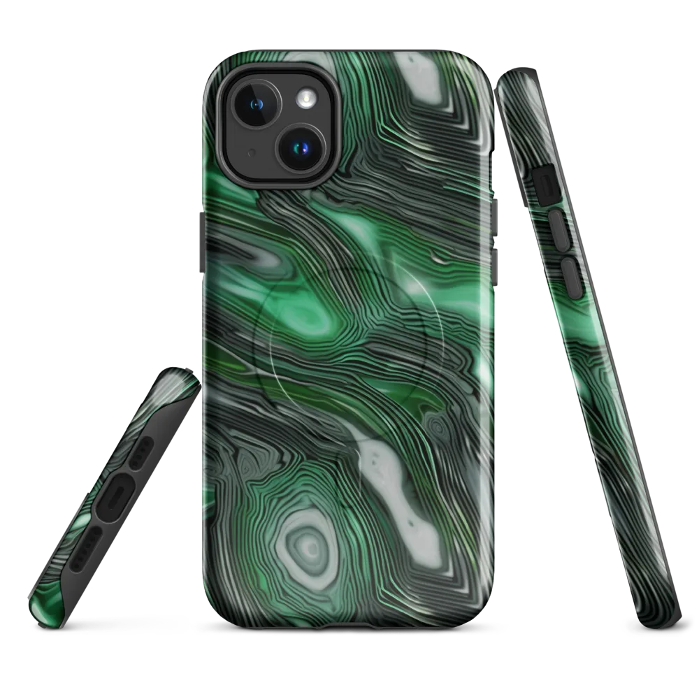 Malachite Current on MagSafe Tough Case for iPhone® — Front