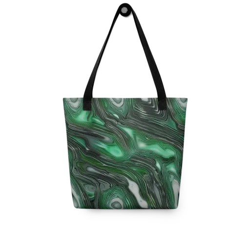 Malachite Current on a Tote Bag