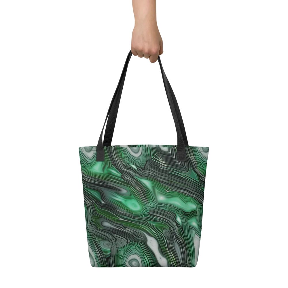 Malachite Current on Tote Bag — Front