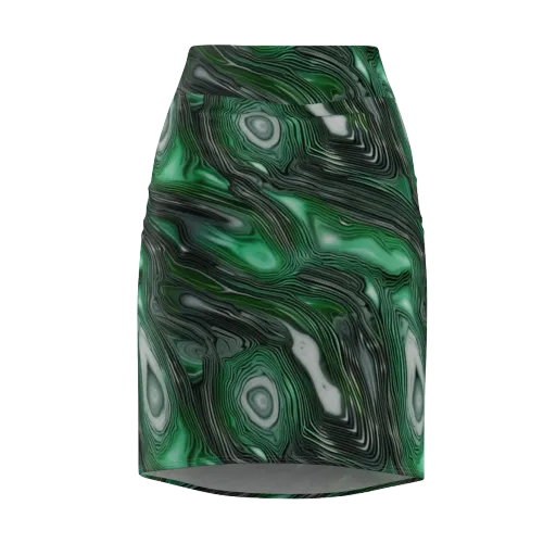 Malachite Current on a Pencil Skirt