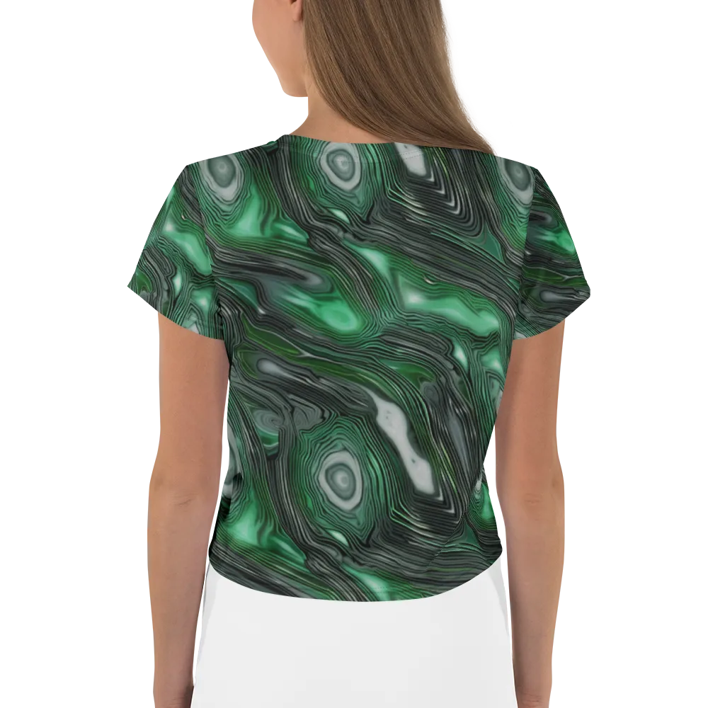 Malachite Current on Crop Tee — Back