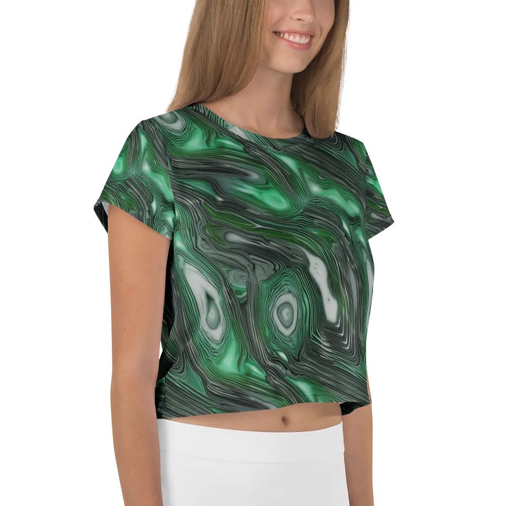 Malachite Current on Crop Tee — Right